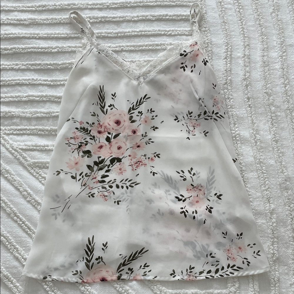 Dex Floral Cami with Lace Detail